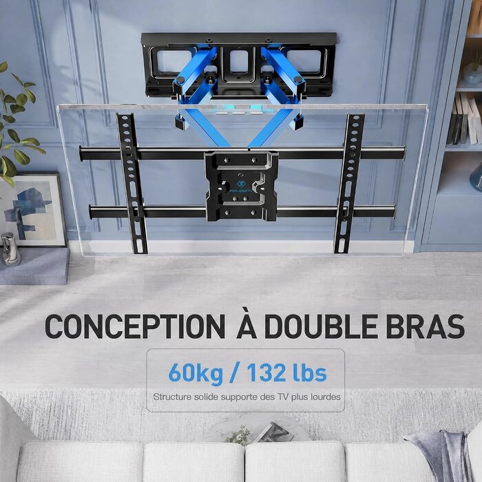 Support mural TV articulé 37-85 pouces - 33% de remise