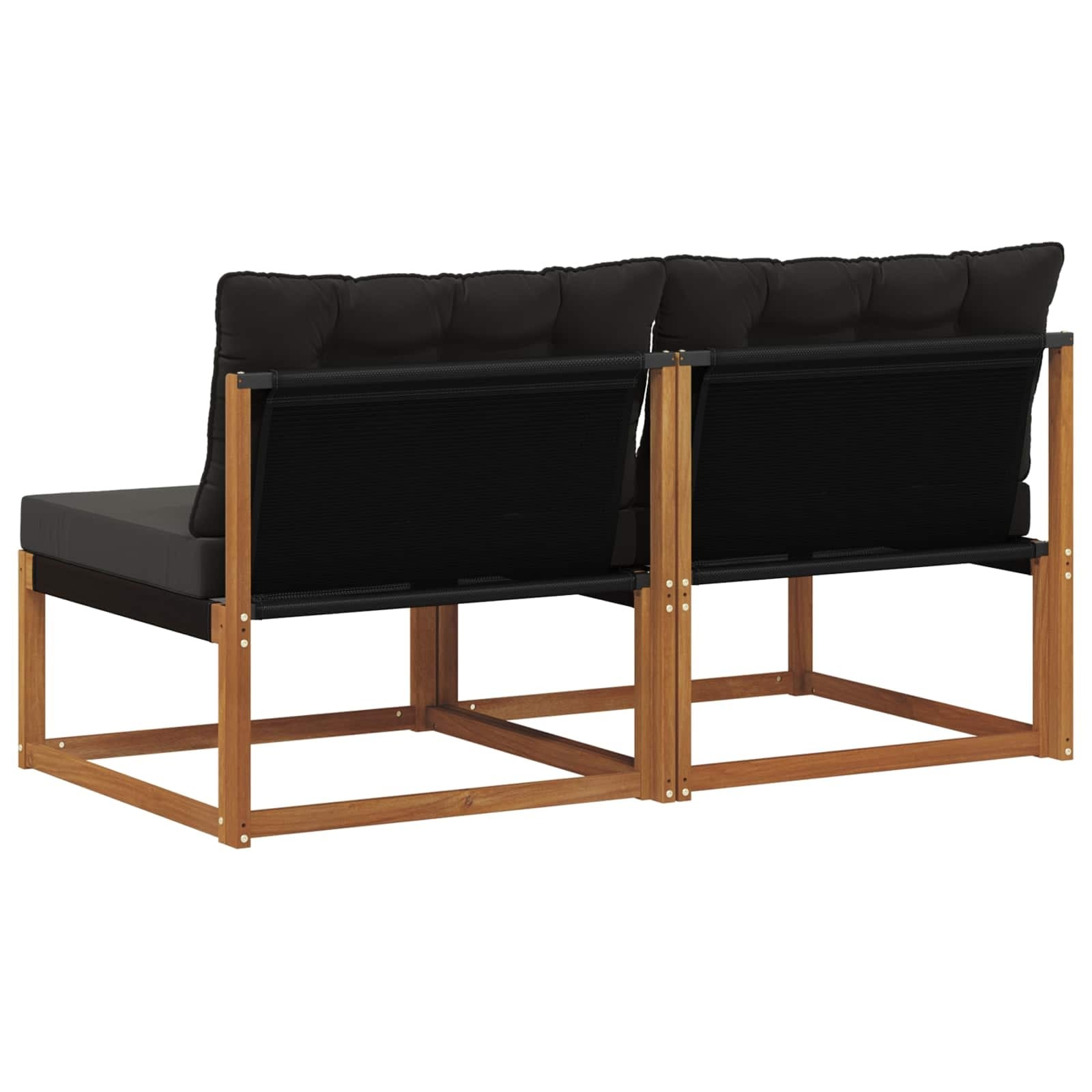 Lot de 2 canapés de jardin modulables en bois d'acacia - 34% de remise