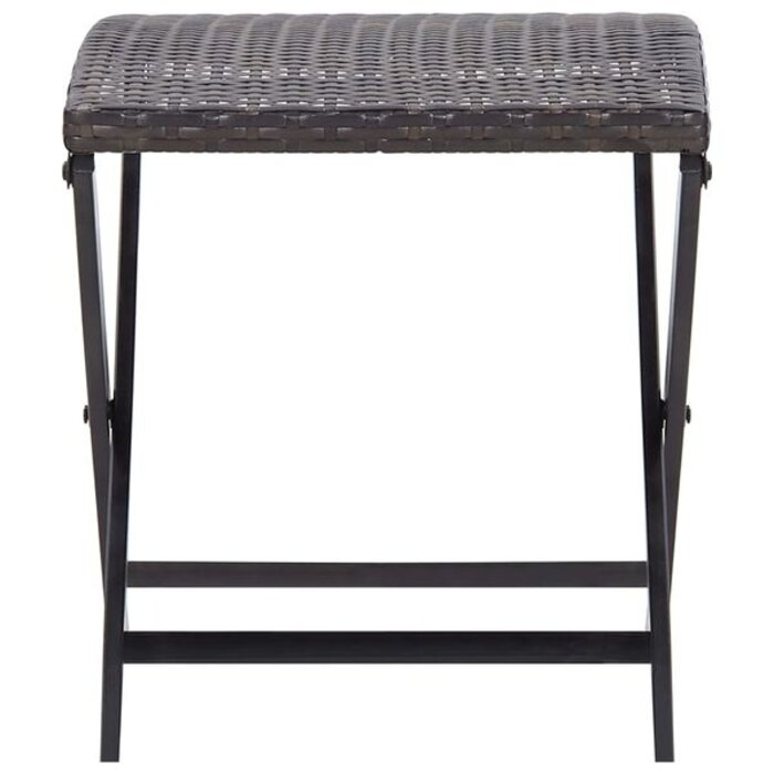 Tabouret pliant en résine tressée marron - 33% de remise