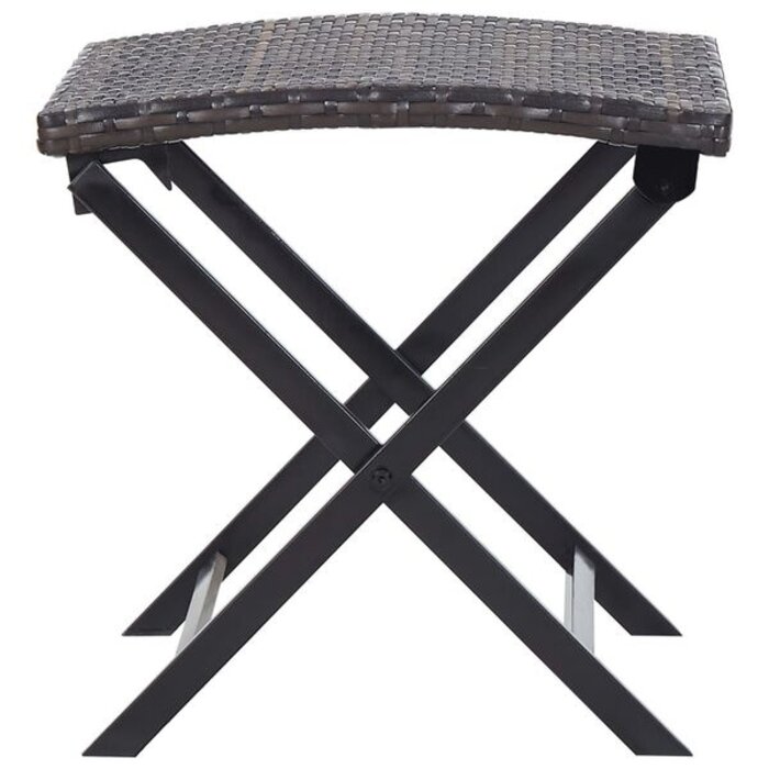 Tabouret pliant en résine tressée marron - 33% de remise