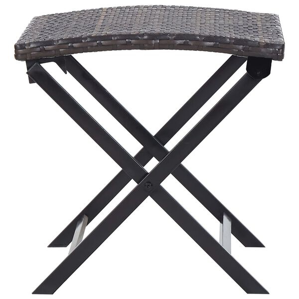 Tabouret pliant en résine tressée marron - 33% de remise