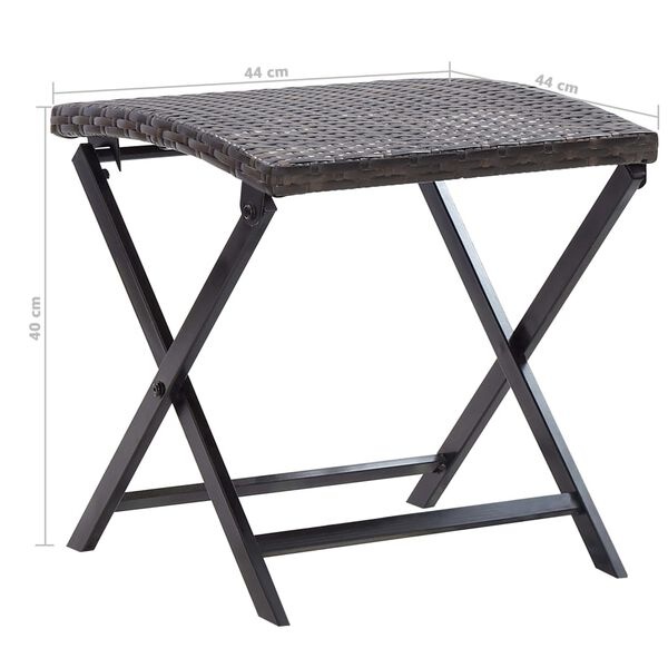 Tabouret pliant en résine tressée marron - 33% de remise