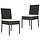 Set de 2 chaises de jardin en rotin noir - 34% de remise