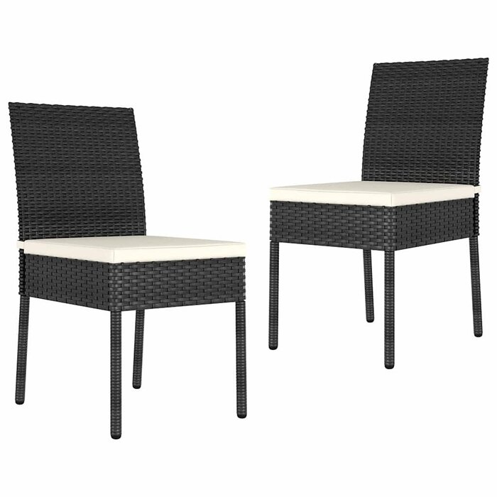 Set de 2 chaises de jardin en rotin noir - 34% de remise