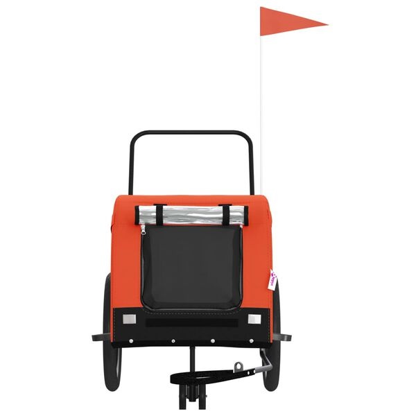 Remorque de vélo pour chien - Orange et noir - 34% de remise