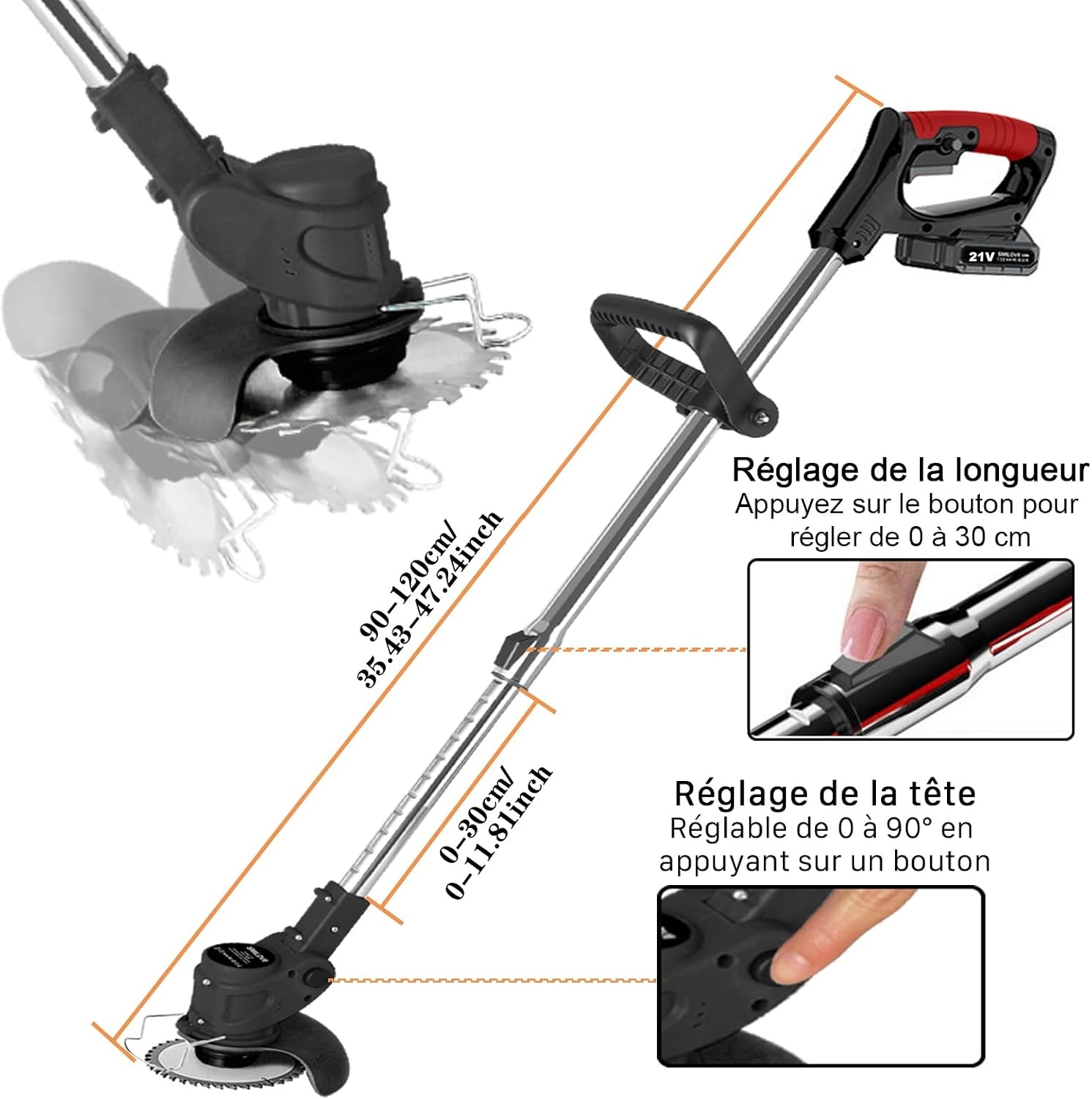 Coupe-bordures sans fil 24V télescopique : 34% de remise sur votre jardinage