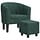 Fauteuil cabriolet et repose-pieds velours vert foncé - 35% de remise