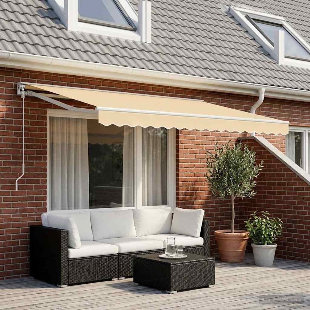 Toile de rechange pour store banne 450x350 cm crème - 34% de remise