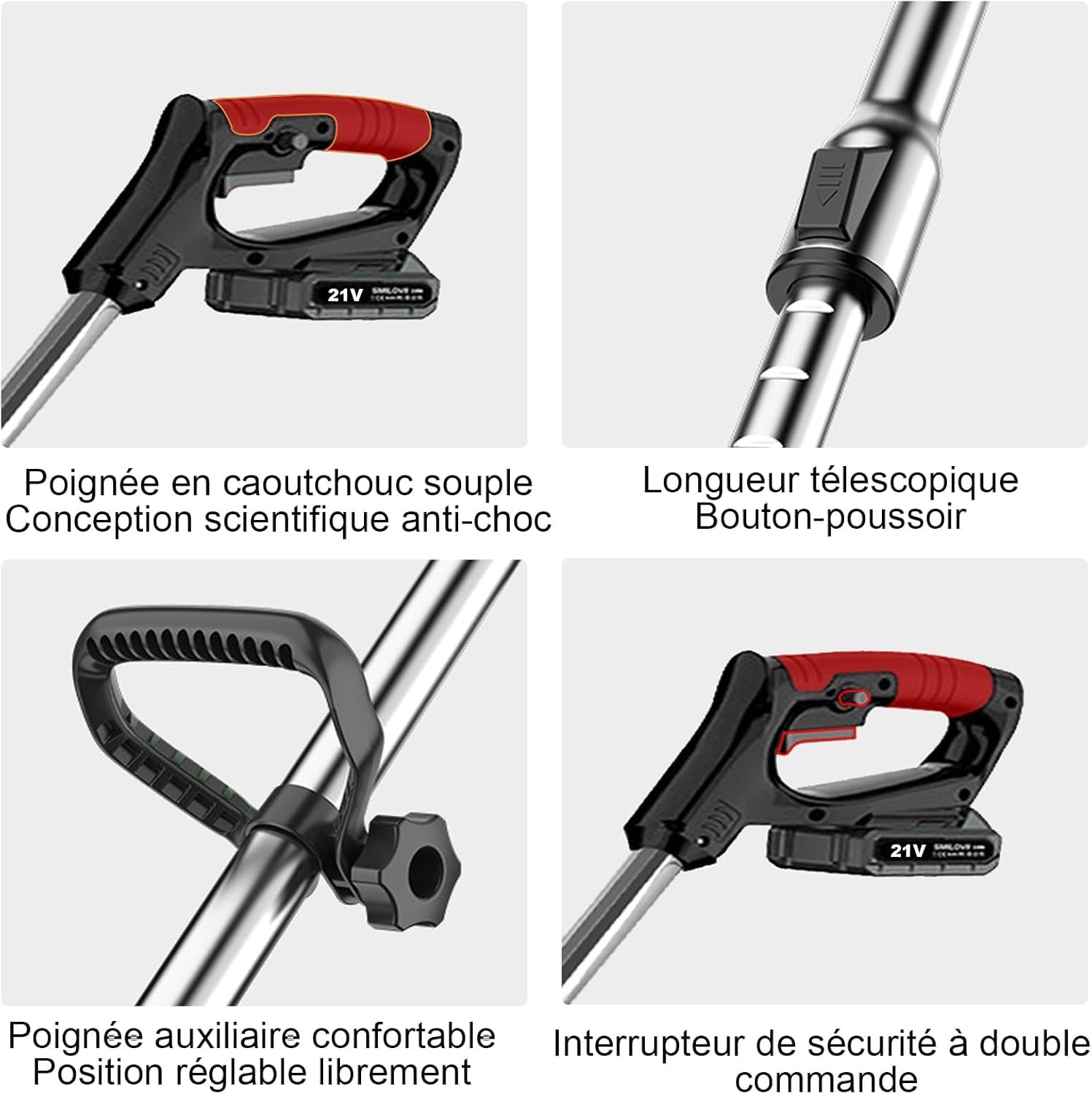 Coupe-bordures sans fil 24V télescopique - 34% de remise