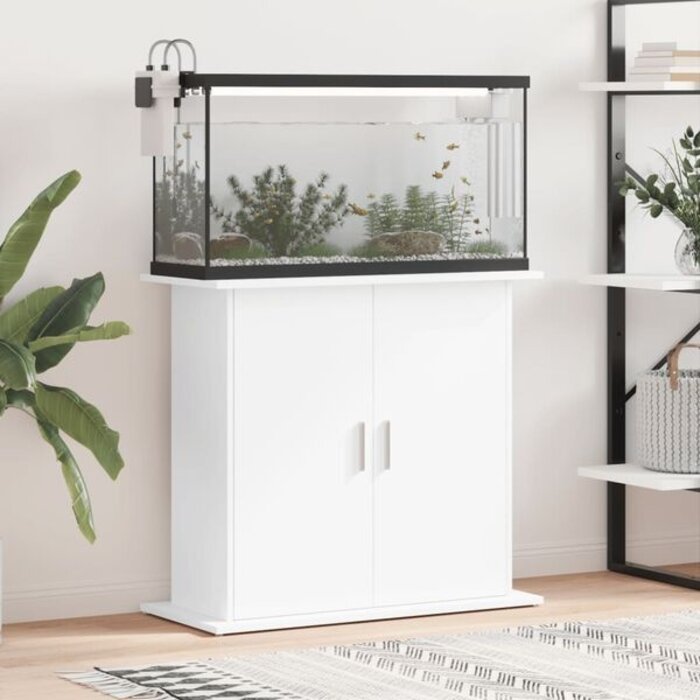 Meuble pour aquarium blanc 81x36 cm - 34% de remise