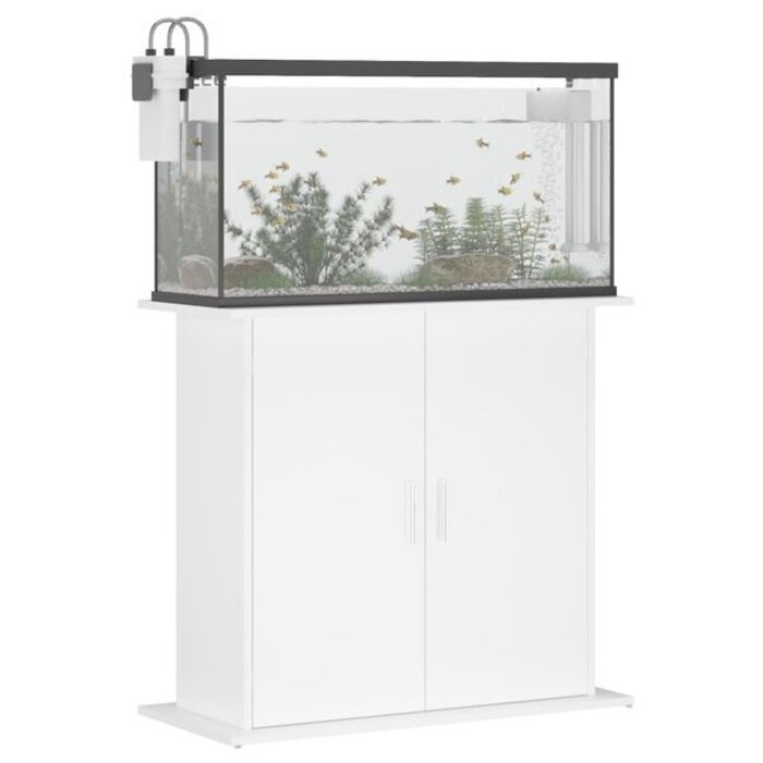 Meuble pour aquarium blanc 81x36 cm - 34% de remise
