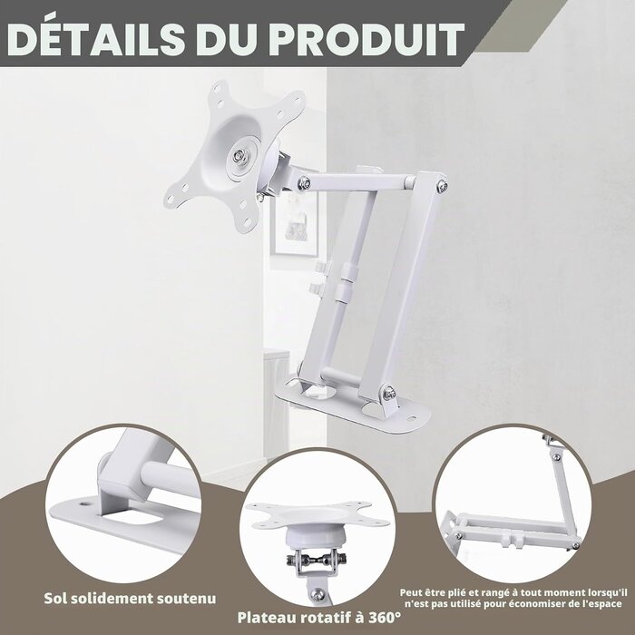 Support mural TV 10-32 pouces inclinable et orientable - 31% de remise