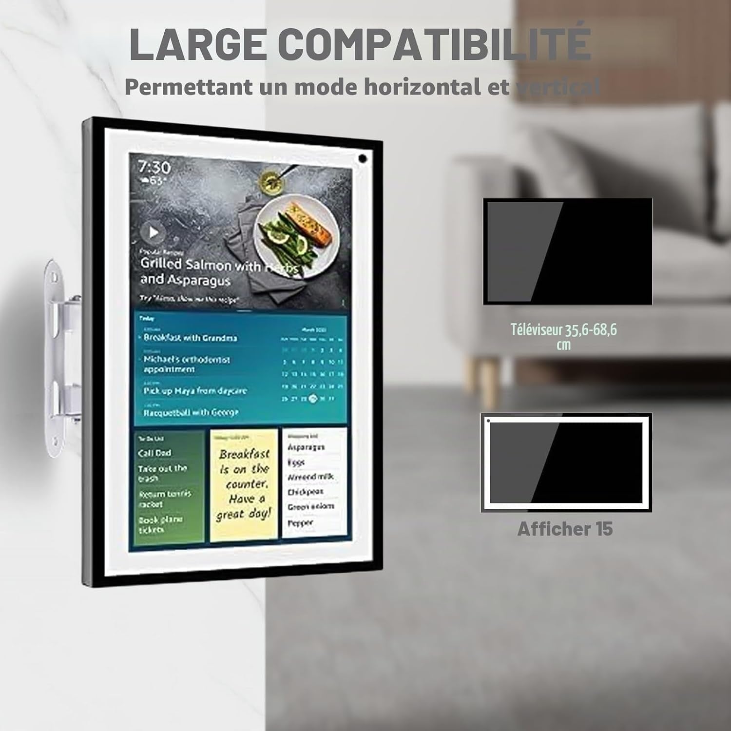 Support mural TV 10-32 pouces inclinable et orientable - 31% de remise