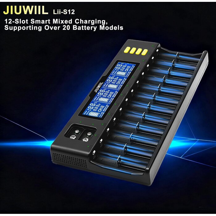 Chargeur de batteries universel 14 emplacements - 33% de remise