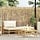 Ensemble salon de jardin 3 pièces bambou crème - 35% de remise