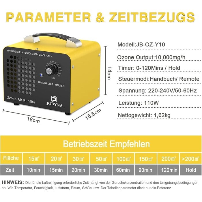 Générateur d'ozone 10 000 mg/h purificateur d'air - 33% de remise