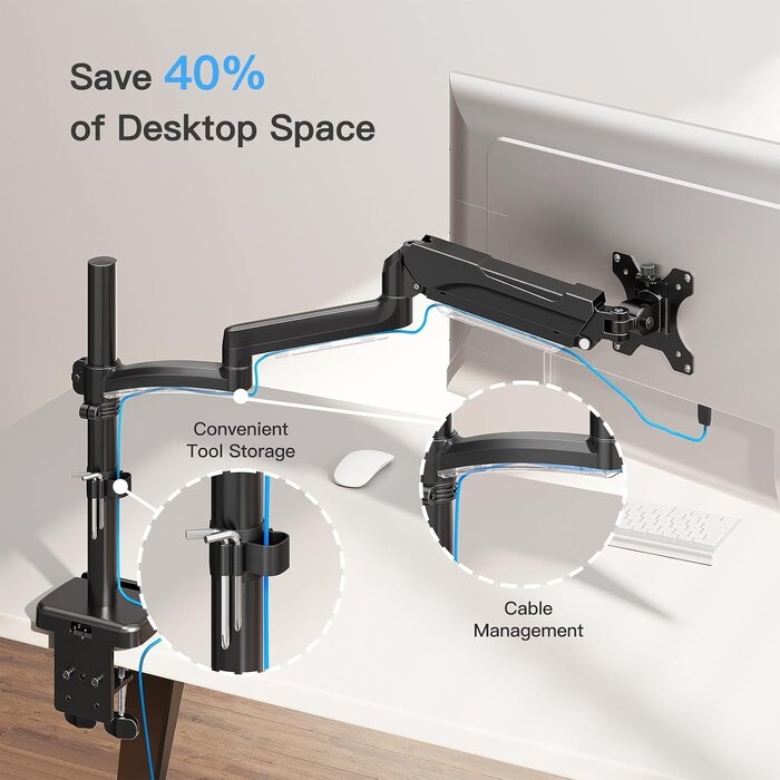 Bras articulé pour écran 22-32 pouces - Fixation bureau - 35% de remise
