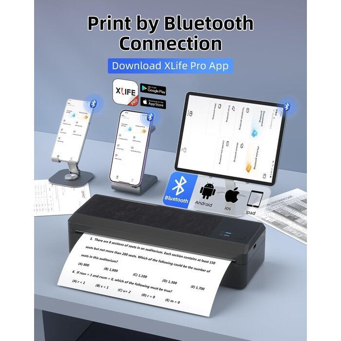 Imprimante thermique portable A4 P83 Bluetooth/USB - 34% de remise