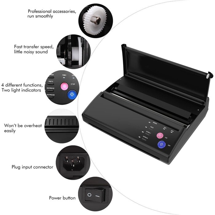 Imprimante thermique pour pochoirs de tatouage - 34% de remise