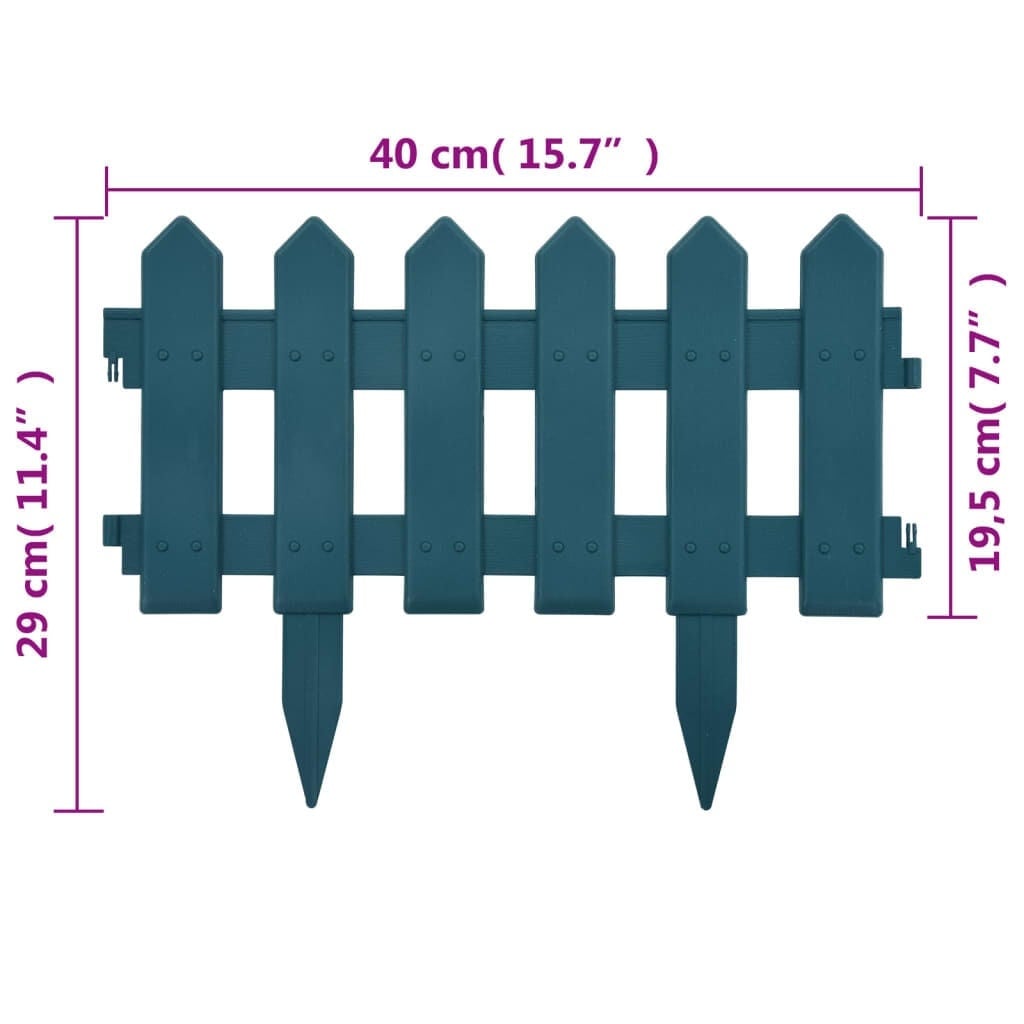 Bordure de jardin modulable 10 m, 25 pièces - Vert - 32% de remise