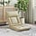 Chaise de sol réglable en similicuir crème - 34% de remise