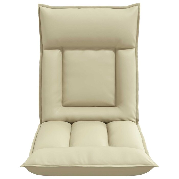 Chaise de sol réglable en similicuir crème - 34% de remise