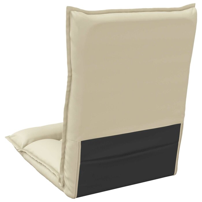 Chaise de sol réglable en similicuir crème - 34% de remise