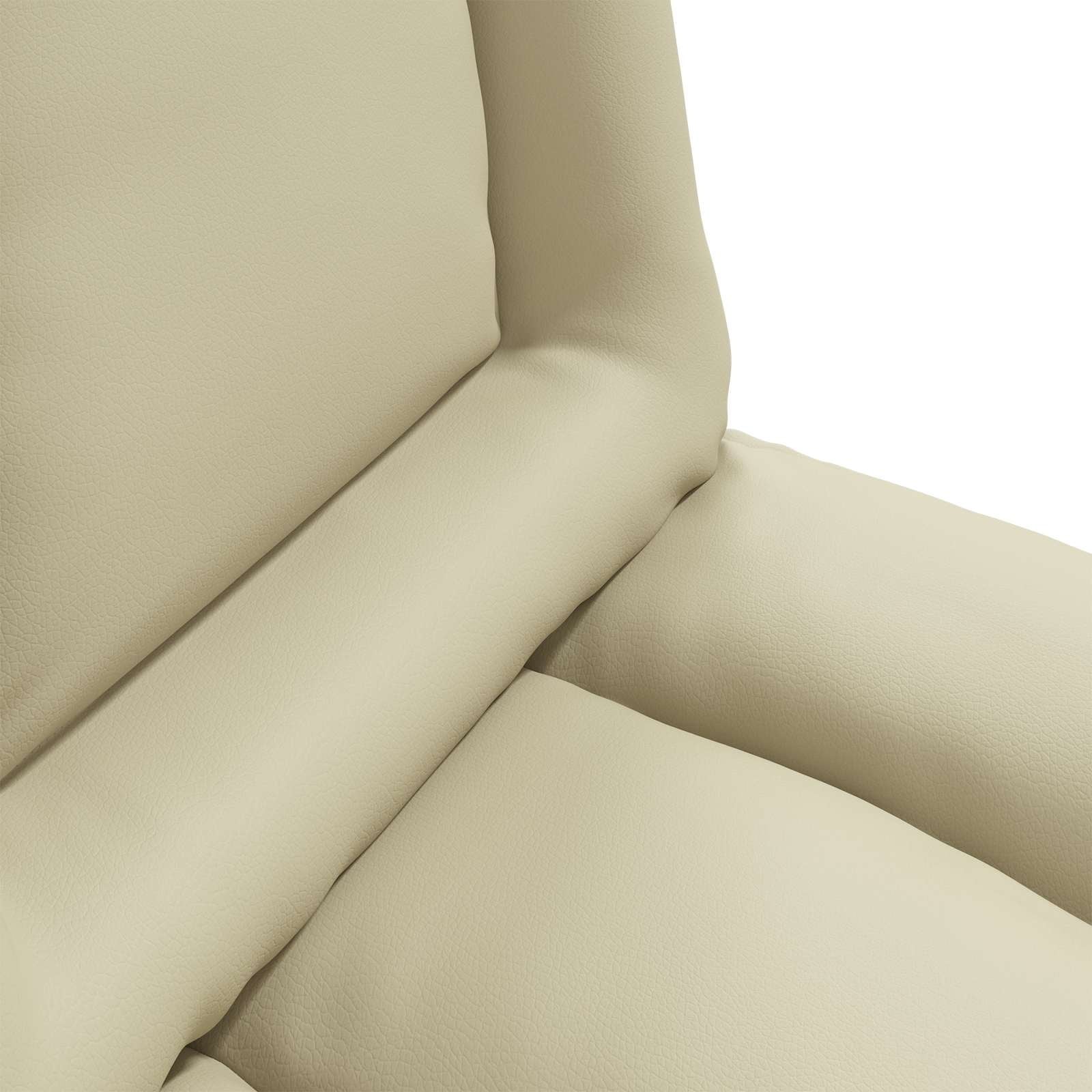 Chaise de sol réglable en similicuir crème - 34% de remise