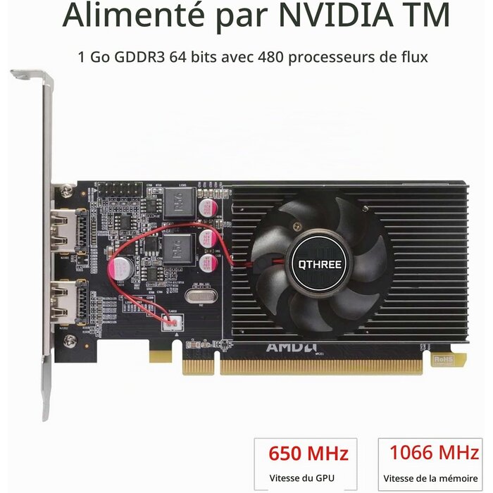 Carte graphique Radeon HD 6570 1 Go DDR3 - Double HDMI - 34% de remise