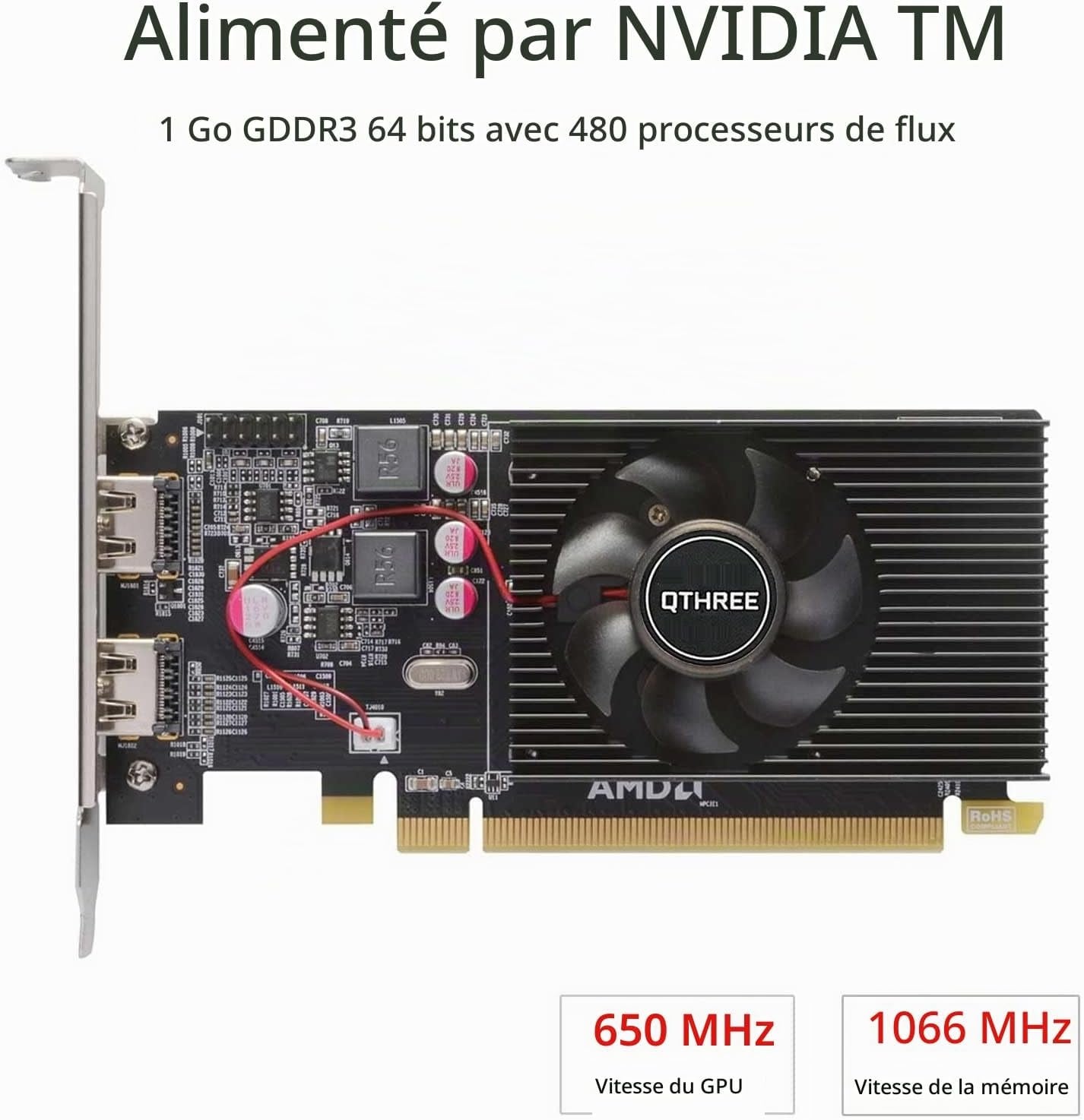 Carte graphique Radeon HD 6570 1 Go DDR3 - Double HDMI - 34% de remise