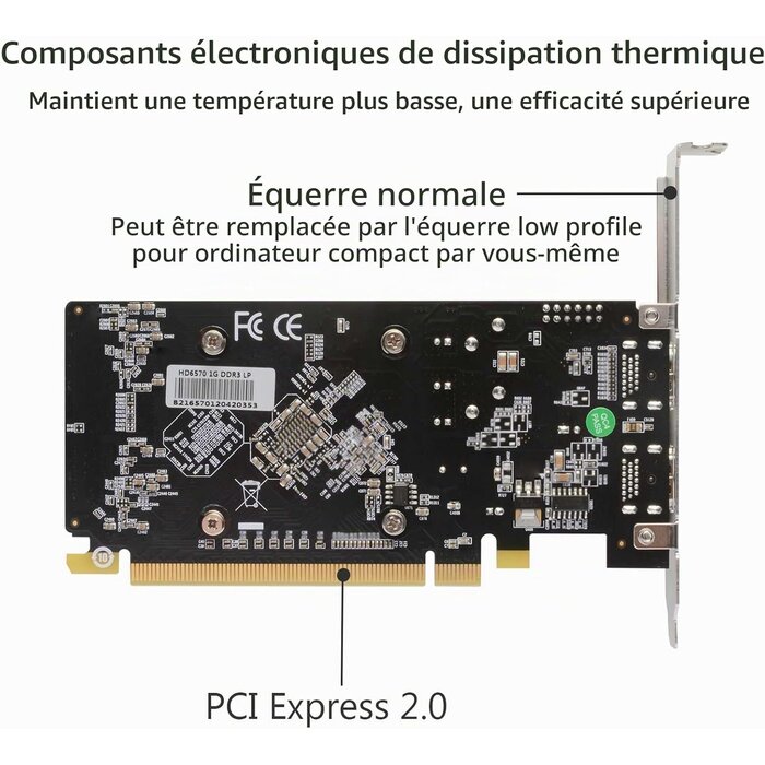 Carte graphique Radeon HD 6570 1 Go DDR3 - Double HDMI - 34% de remise