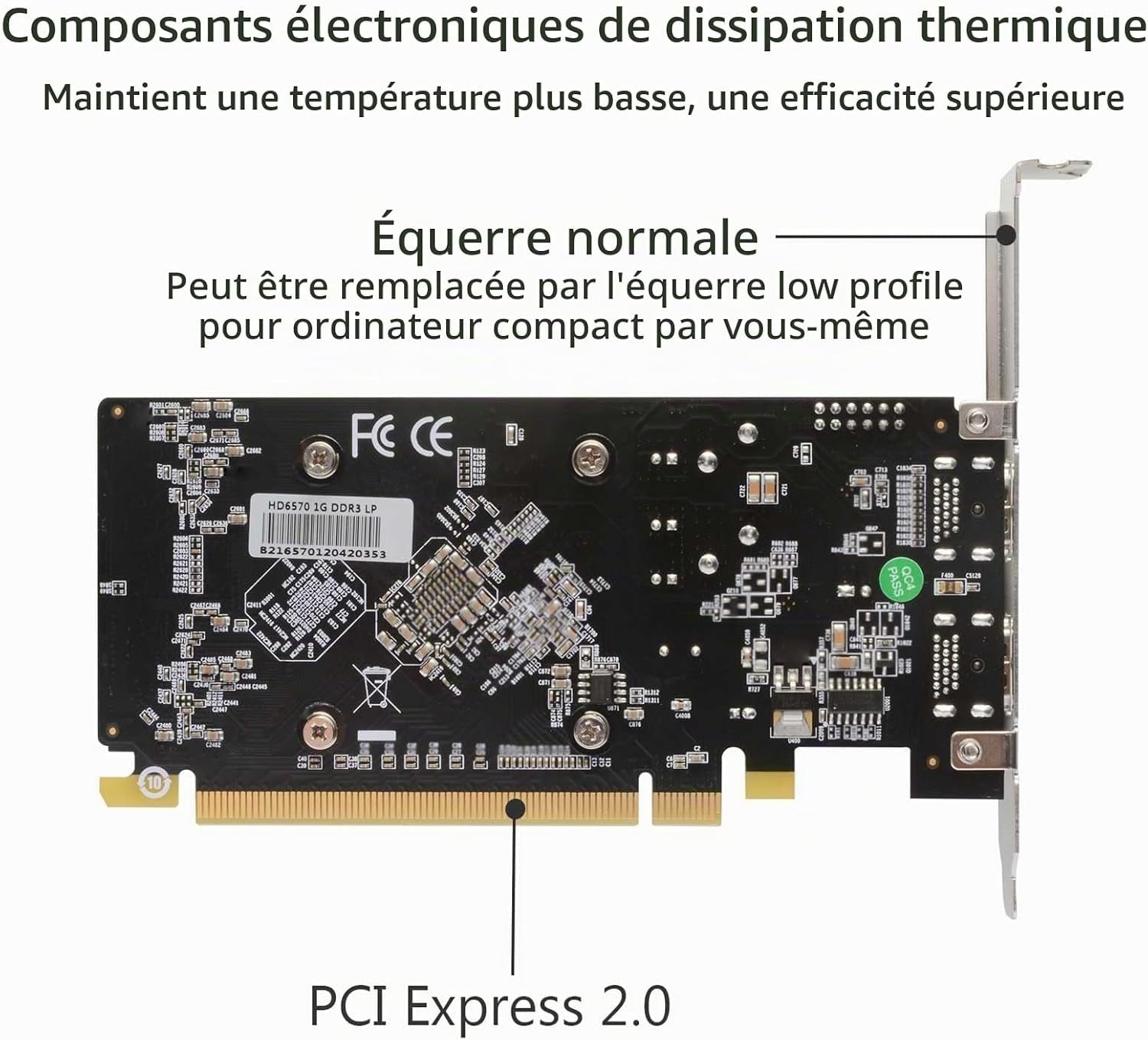 Carte graphique Radeon HD 6570 1 Go DDR3 - Double HDMI - 34% de remise