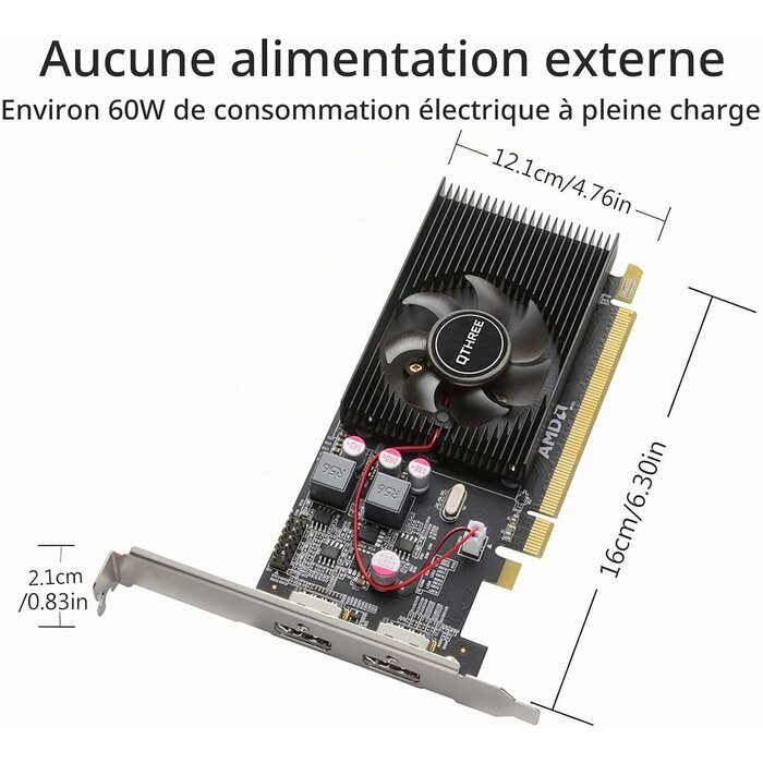 Carte graphique Radeon HD 6570 1 Go DDR3 - Double HDMI - 34% de remise