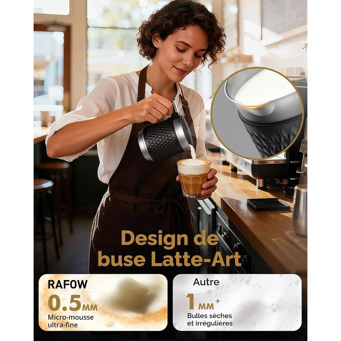 Mousseur à lait électrique 5-en-1 - 33% de remise - Noir
