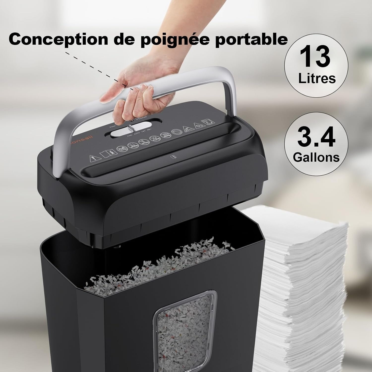 Destructeur de documents 6 feuilles coupe croisée - 32% de remise