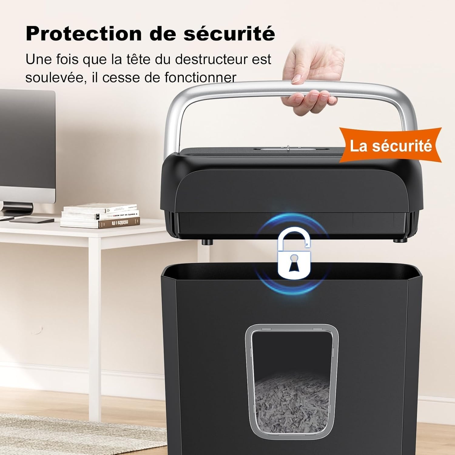 Destructeur de documents 6 feuilles coupe croisée - 32% de remise