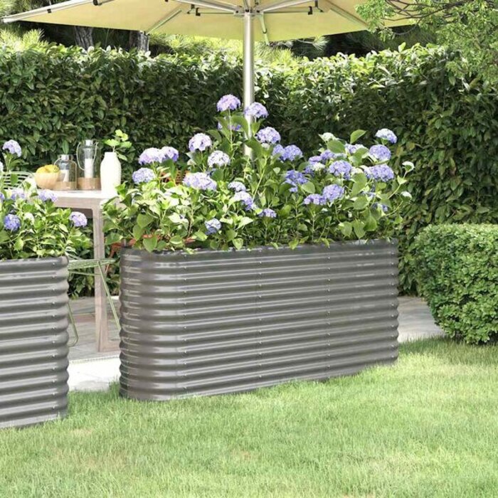 Jardinière surélevée ovale acier galvanisé 152cm - 33% de remise
