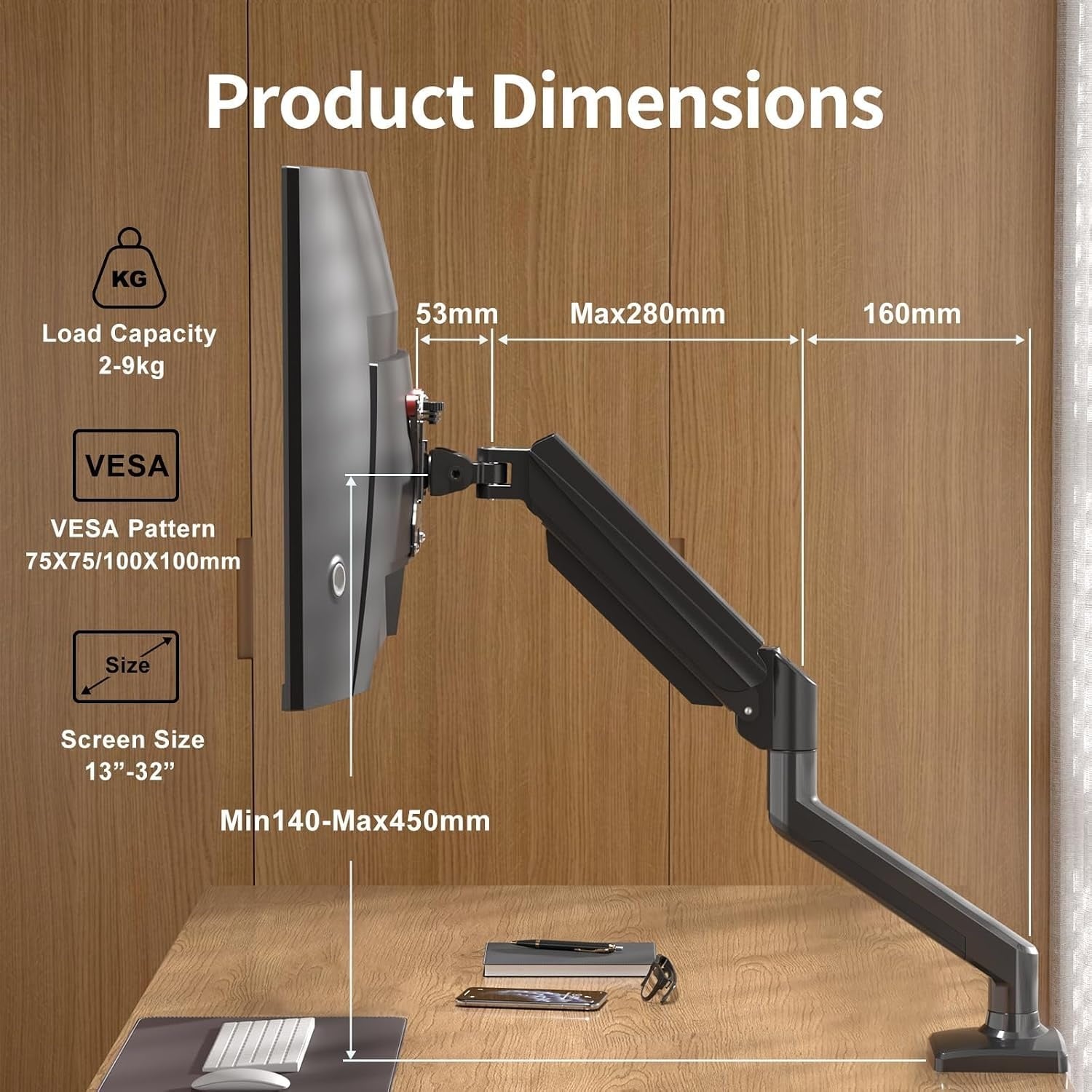 Bras pour moniteur 13 à 32 pouces - Support articulé - 31% de remise