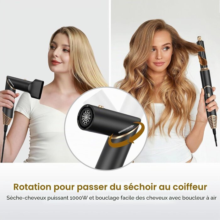 Brosse soufflante 5-en-1 Airstyler - 33% de remise - Noir et Or