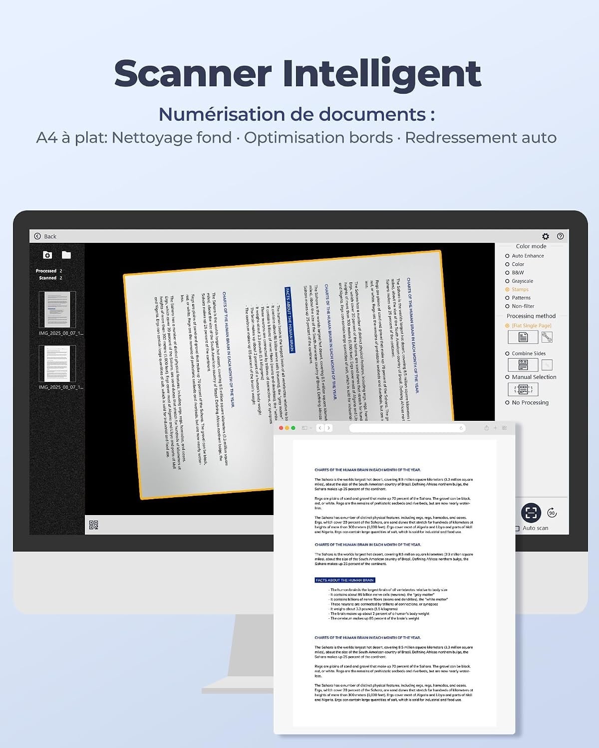 Scanner de documents pliable 12 MP USB-C - 34% de remise