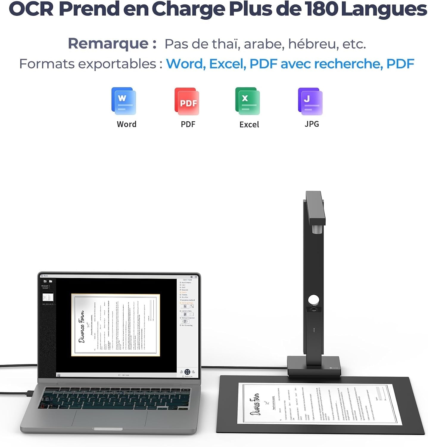 Scanner de documents pliable 12 MP USB-C - 34% de remise