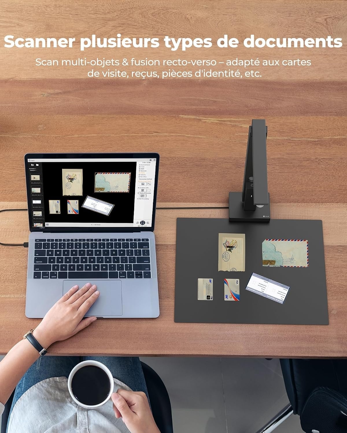 Scanner de documents pliable 12 MP USB-C - 34% de remise