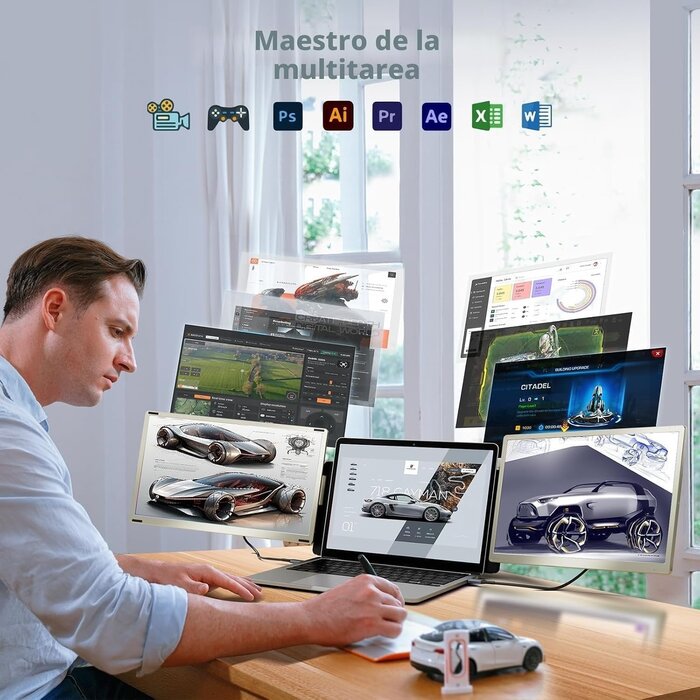 Triple écran portable 15,6" FHD - 35% de remise - État déballé