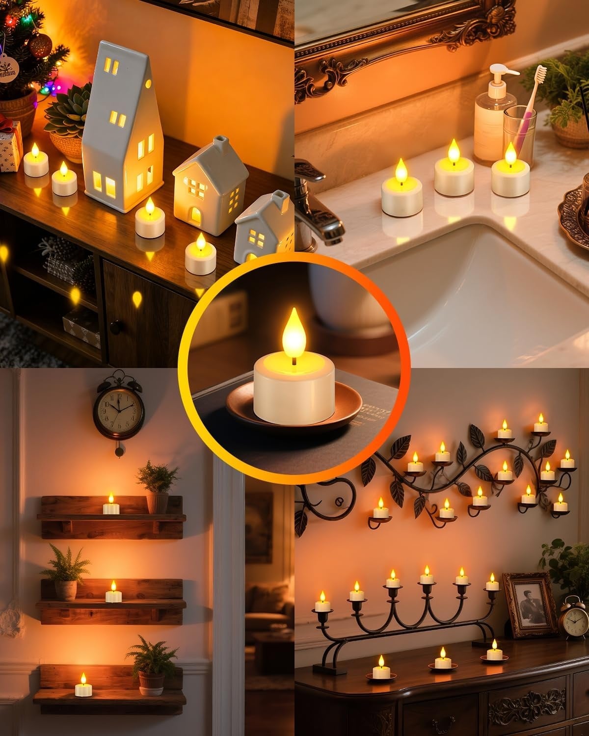 Lot de 12 bougies LED rechargeables avec station de charge - 33% de remise