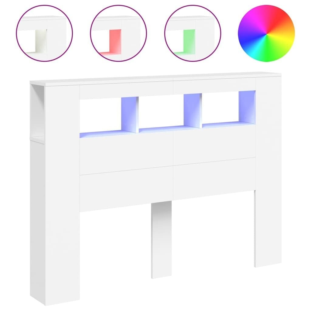 Tête de lit LED 140cm blanc - 35% de remise - Outlet