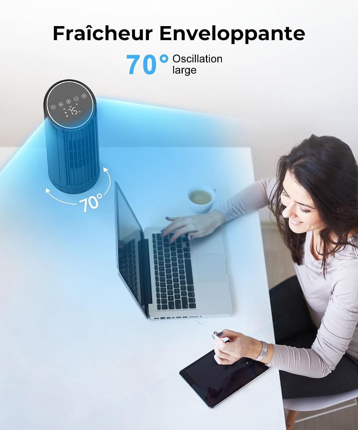 Ventilateur tour 33 cm silencieux 24 dB - 32% de remise