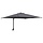 Parasol mural anthracite avec LED - 248,5 cm - 35% de remise
