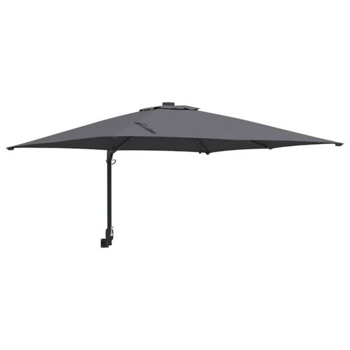 Parasol mural anthracite avec LED - 248,5 cm - 35% de remise