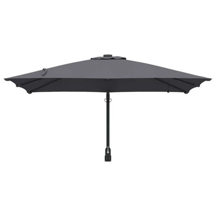 Parasol mural anthracite avec LED - 248,5 cm - 35% de remise