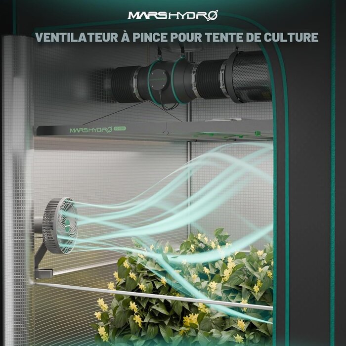 Lot de 2 ventilateurs oscillants 15,2 cm pour culture - 34% de remise